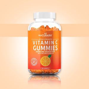 NATURASU - Vitamin C Gummies With Zinc Hair Vitamin Gummy Vitamins C Skin Care for Adults Pectin Gummy Bear Multivitamin