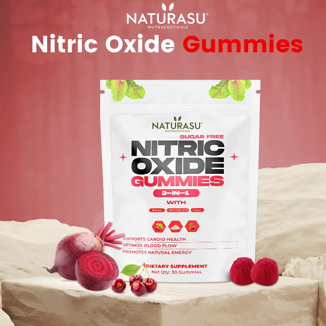 Naturasu - Nitric Oxide Gummies (Blood Flow Boosting)